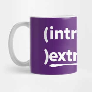 Funny introvert extrovert graphic Mug